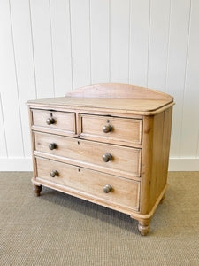 An Antique English Light Pine Chest of Drawers Dresser c1890 with Gallery