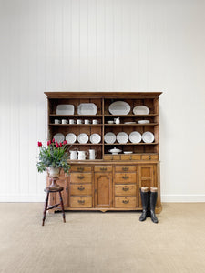 An Early 19th Century Pine Welsh Dresser or Cupboard with Chamfered Corners