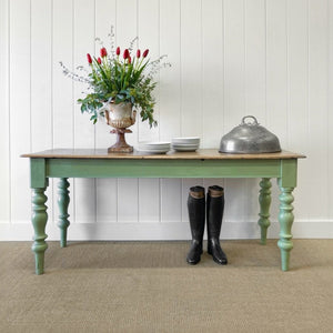 An English Country 6ft Painted Sideboard or Narrow Dining Table