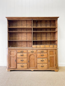 An Early 19th Century Pine Welsh Dresser or Cupboard with Chamfered Corners