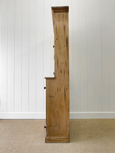 A Shallow 19th Century Pine Kitchen Cupboard or Bookcase
