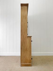 A Shallow 19th Century Pine Kitchen Cupboard or Bookcase