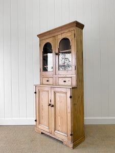 A Shallow 19th Century Pine Kitchen Cupboard or Bookcase