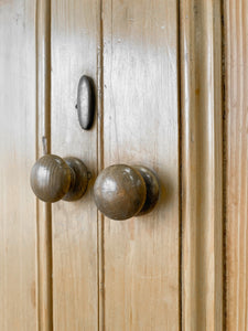 A Shallow 19th Century Pine Kitchen Cupboard or Bookcase