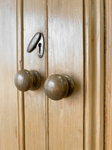 A Shallow 19th Century Pine Kitchen Cupboard or Bookcase