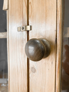 A Shallow 19th Century Pine Kitchen Cupboard or Bookcase