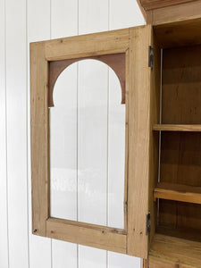 A Shallow 19th Century Pine Kitchen Cupboard or Bookcase