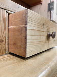 A Shallow 19th Century Pine Kitchen Cupboard or Bookcase