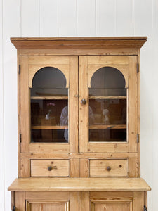 A Shallow 19th Century Pine Kitchen Cupboard or Bookcase