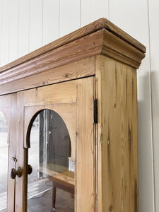 A Shallow 19th Century Pine Kitchen Cupboard or Bookcase