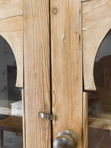 A Shallow 19th Century Pine Kitchen Cupboard or Bookcase