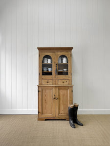 A Shallow 19th Century Pine Kitchen Cupboard or Bookcase
