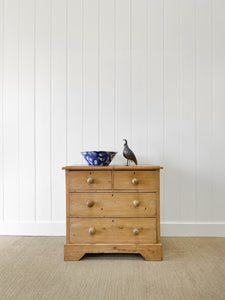A Diminutive Antique English Pine Chest of Drawers c1890