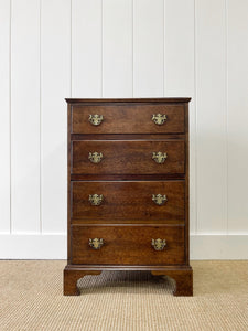 A Small and Delightful Antique English Mahogany Chest of Drawers Dresser or  Nightstand