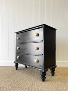 An Antique English Pine Narrow Chest of Drawers/Dresser c1890