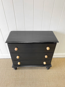 An Antique English Pine Narrow Chest of Drawers/Dresser c1890
