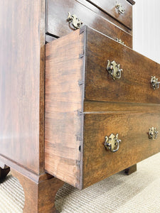 A Small and Delightful Antique English Mahogany Chest of Drawers Dresser or  Nightstand