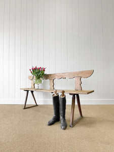 A Good Continental Bench with Scrolled Back