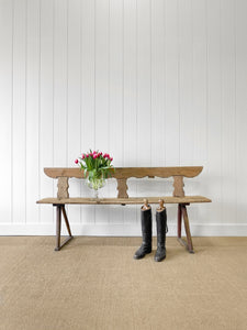 A Good Continental Bench with Scrolled Back
