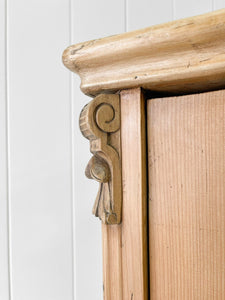 A Pine Wardrobe or Linen Press c1894