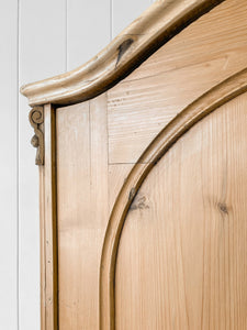 A Pine Wardrobe or Linen Press c1894