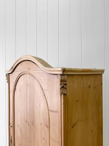 A Pine Wardrobe or Linen Press c1894