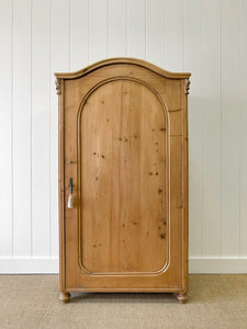 A Pine Wardrobe or Linen Press c1894