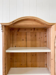 A Pine Wardrobe or Linen Press c1894