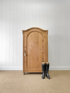 A Pine Wardrobe or Linen Press c1894