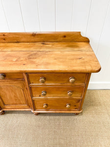 An Antique English Pine Sideboard c1890