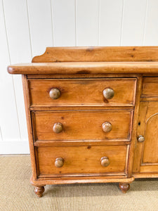 An Antique English Pine Sideboard c1890