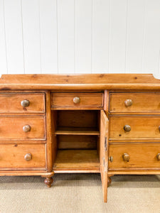 An Antique English Pine Sideboard c1890