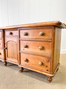 An Antique English Pine Sideboard c1890