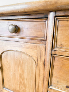An Antique English Pine Sideboard c1890