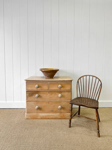 An Antique English Pine Chest of Drawers Dresser c1890