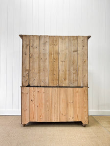 A Large 19th Century English Pine Linen Press Cupboard