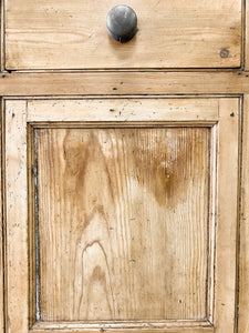 A Large 19th Century English Pine Linen Press Cupboard
