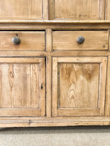 A Large 19th Century English Pine Linen Press Cupboard