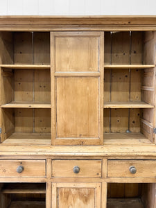 A Large 19th Century English Pine Linen Press Cupboard