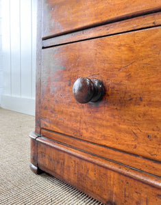 A Small and Delightful Antique English Mahogany Chest of Drawers Dresser or Nightstand