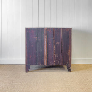 A Large Antique English Bow Front Mahogany Chest of Drawers