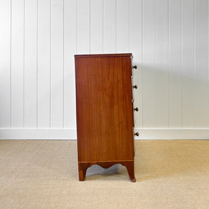 A Large Antique English Bow Front Mahogany Chest of Drawers