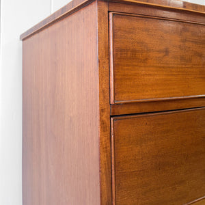 A Large Antique English Bow Front Mahogany Chest of Drawers