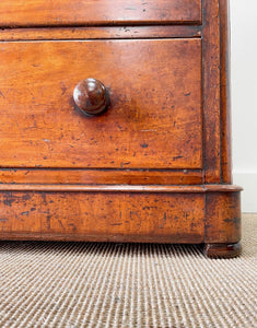 A Small and Delightful Antique English Mahogany Chest of Drawers Dresser or Nightstand