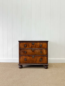An Antique English Walnut Chest of Drawers/Dresser c1750