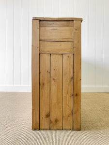 A Narrow English Country Pine Sideboard Buffet c1860