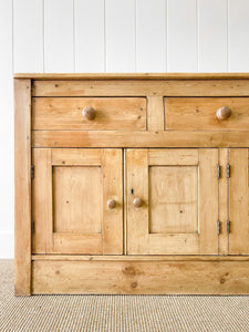 A Narrow English Country Pine Sideboard Buffet c1860