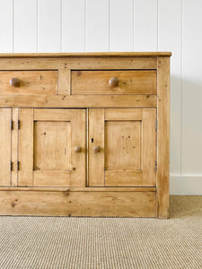 A Narrow English Country Pine Sideboard Buffet c1860