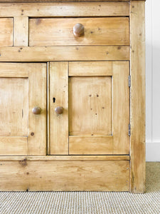 A Narrow English Country Pine Sideboard Buffet c1860