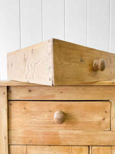 A Narrow English Country Pine Sideboard Buffet c1860
